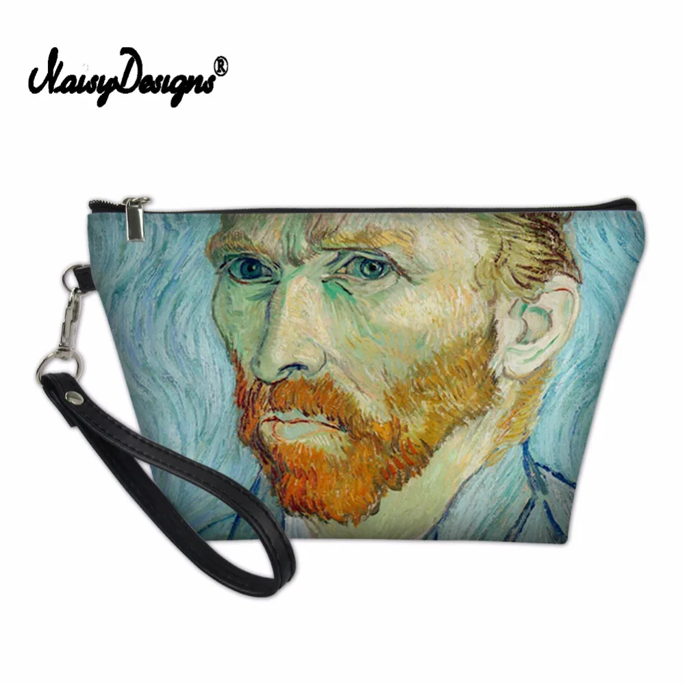 

Noisydesigns Classic Cosmetic Bag Van Gogh Painting Women Makeup Bag PU Leather Ladies Organizer Case for Girls Dropshipping