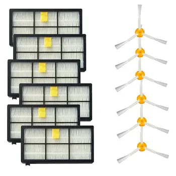 3 Side Brushes and HEPA Filters Replacement For iRobot Roomba 800 900 Series 805 860 870 871 880 890 960 980 Robotic Vacuum (6 S 
3 Side Brushes and HEPA Filters Replacement For iRobot Roomba 800 900 Series 805 860 870 871 880 890 960 980 Robotic Vacuum (6 S