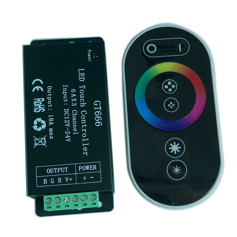 Wholesale 1 pcs DC12-24V 6Ax3channel Max 18A RGB controller GT666 Touch led dimmer for 5050 RGB led strip lights free shipping
Wholesale 1 pcs DC12-24V 6Ax3channel Max 18A RGB controller GT666 Touch led dimmer for 5050 RGB led strip lights free shipping