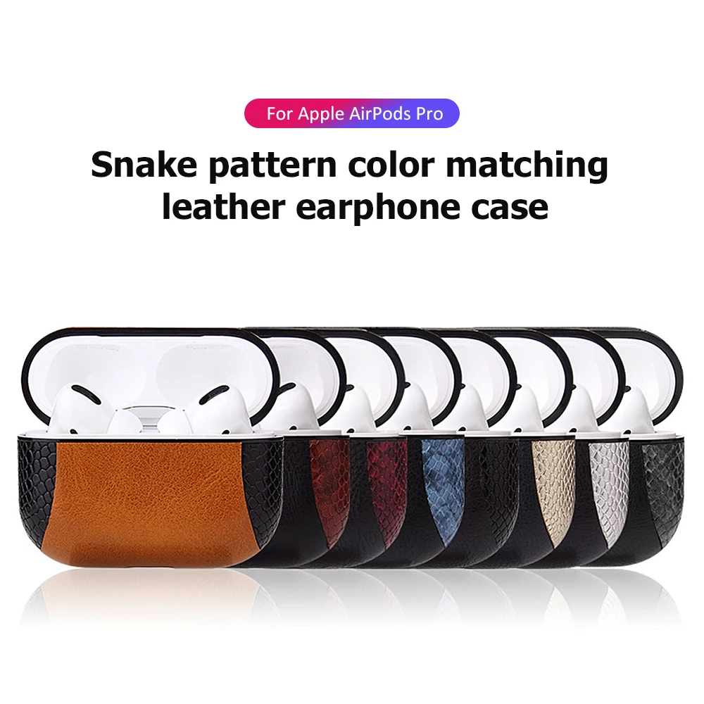 Soft Case For Air Pods Pro Wireless Earphone Protector Serpentine Leather Stitching Pattern Cover Airpods With Hook | Электроника