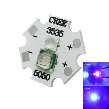 2Beads EpiLed UV 420nm 3W + EpiLed XML T6 Royal Blue 10W Led Emitter Lamp Light On 20MM Aluminum PCB Board
2Beads EpiLed UV 420nm 3W + EpiLed XML T6 Royal Blue 10W Led Emitter Lamp Light On 20MM Aluminum PCB Board