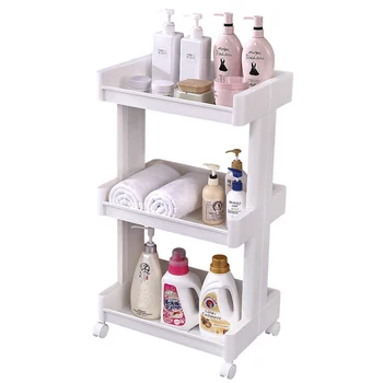 Trolley Rack Plastic Toilet Living Room Storage Rack Multi-layer Kitchen Movable Storage Rack Landing
Trolley Rack Plastic Toilet Living Room Storage Rack Multi-layer Kitchen Movable Storage Rack Landing