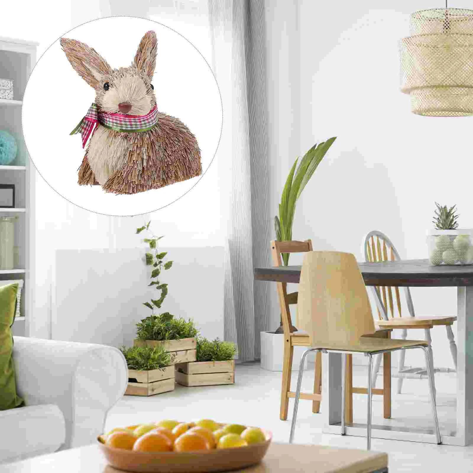 Фото Пасхальный соломенный тканый кролик мебель ручная работа  Дом и | DIY-украшения для вечеринки (1005003515638021)