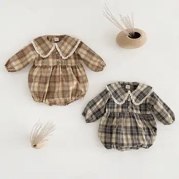 2020 Autumn Baby Girl Bodysuit Ruffles Princess Vintage Long Sleeve Plaid Jumpsuit Baby Boy Clothings Kids Clothes 
2020 Autumn Baby Girl Bodysuit Ruffles Princess Vintage Long Sleeve Plaid Jumpsuit Baby Boy Clothings Kids Clothes
