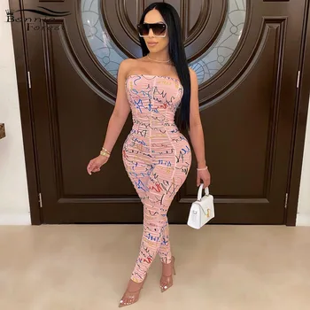 Beyprern Sexy Strapless Graffiti Print Ruched Jumpsuit Romper Summer Womens Sleeveless Off Shoulder Party Jumpsuit Rave Outfits 
Beyprern Sexy Strapless Graffiti Print Ruched Jumpsuit Romper Summer Womens Sleeveless Off Shoulder Party Jumpsuit Rave Outfits