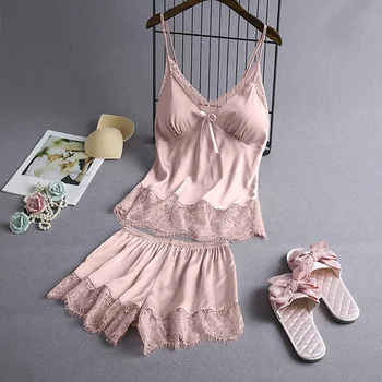 Pajamas Sets Silk Women Nightgowns Sexy Ladies Satin Nightwear Women Robe Nighties Sleepwear Shorts Combinaison Pyjama Femme
Pajamas Sets Silk Women Nightgowns Sexy Ladies Satin Nightwear Women Robe Nighties Sleepwear Shorts Combinaison Pyjama Femme