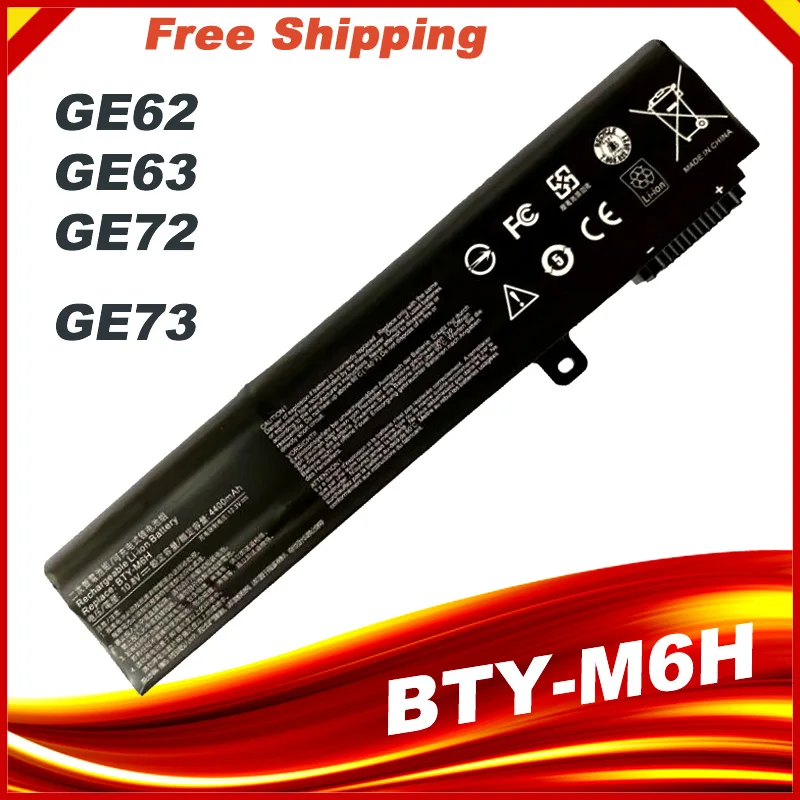 BTY-M6H Laptop Battery For MSI GE62 GE72 GP62 GP72 GL62 GL72 GP62VR GP72VR PE60 PE70 MS-16J2 MS-16J3 MS-1792 MS-1795
BTY-M6H Laptop Battery For MSI GE62 GE72 GP62 GP72 GL62 GL72 GP62VR GP72VR PE60 PE70 MS-16J2 MS-16J3 MS-1792 MS-1795