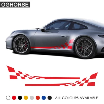 Car Styling Checker Racing Flag Door Side Skirt Stripes Sticker Auto Body Vinyl Graphics Decals For porsche 911 Accessories
Car Styling Checker Racing Flag Door Side Skirt Stripes Sticker Auto Body Vinyl Graphics Decals For porsche 911 Accessories