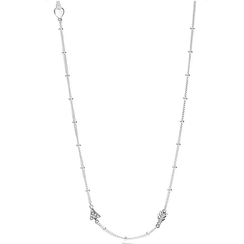 New 925 Sterling Silver Necklace Sparkling Arrowhead And Openwork Plume Necklace For Women Wedding Gift Fine Europe Diy Jewelry
New 925 Sterling Silver Necklace Sparkling Arrowhead And Openwork Plume Necklace For Women Wedding Gift Fine Europe Diy Jewelry