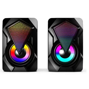 Colorful Lighting Effect RGB Speakers Multimedia Usb Subwoofer Durable Practical Desktop Computer Audio
Colorful Lighting Effect RGB Speakers Multimedia Usb Subwoofer Durable Practical Desktop Computer Audio