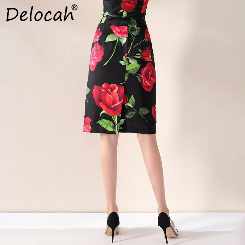 Delocah 2019 Autumn Winter Women Skirt Runway Fashion Designer Rose Flower Printed 100% Silk Ladys Slim Mermaid New Skirts
Delocah 2019 Autumn Winter Women Skirt Runway Fashion Designer Rose Flower Printed 100% Silk Ladys Slim Mermaid New Skirts