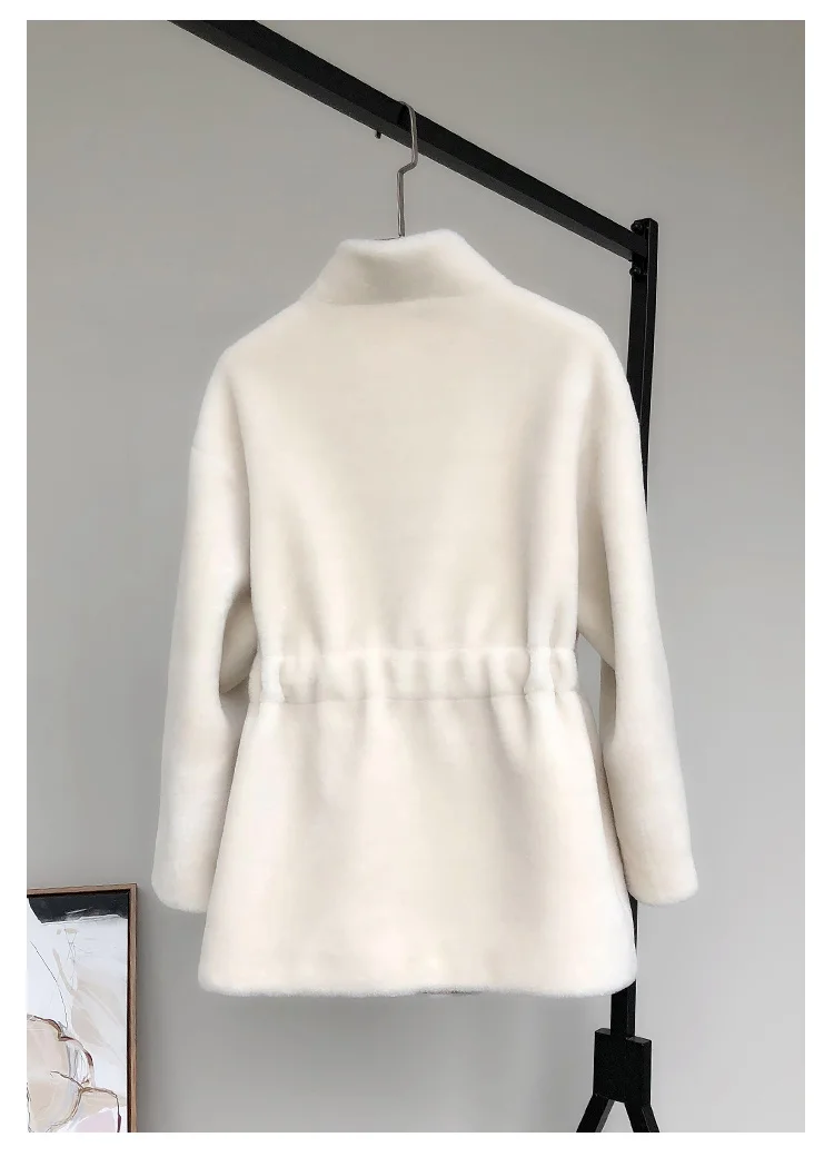 Nerazzurri Zip up ladies teddy bear jacket long sleeve sashes Winter teddy coat women faux shearling jacket 2020 women fashion