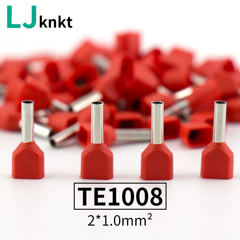 500pcs/Lot TE1008 18 AWG Pre-Insulated Terminals Wire Ferrules End E Type Double Pipe Cold-press Connector Needle End 2X1.0 mm2
500pcs/Lot TE1008 18 AWG Pre-Insulated Terminals Wire Ferrules End E Type Double Pipe Cold-press Connector Needle End 2X1.0 mm2