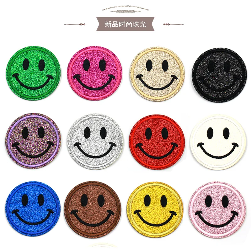shine sequin smile face circle iron on stripe patch decorative clothes children applique embroidery patches for clothing color
shine sequin smile face circle iron on stripe patch decorative clothes children applique embroidery patches for clothing color