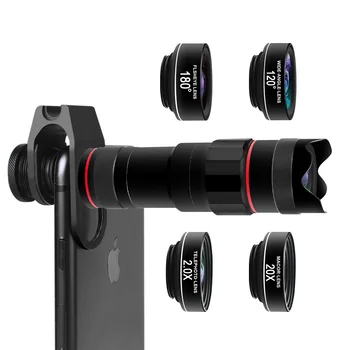 HD 4K Mobile Phone Camera Lens Kit 18X Telephoto Lens with Fish Eye Wide Angle Macro 2X Telescope Lenses for Smartphones
HD 4K Mobile Phone Camera Lens Kit 18X Telephoto Lens with Fish Eye Wide Angle Macro 2X Telescope Lenses for Smartphones