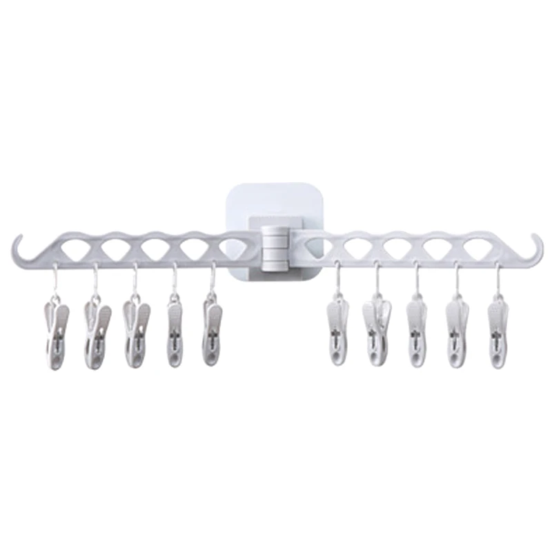Sticky Rotating Multifunctional Hanger Wall-mounted Portable with 10pcs Clips JA55
Sticky Rotating Multifunctional Hanger Wall-mounted Portable with 10pcs Clips JA55
