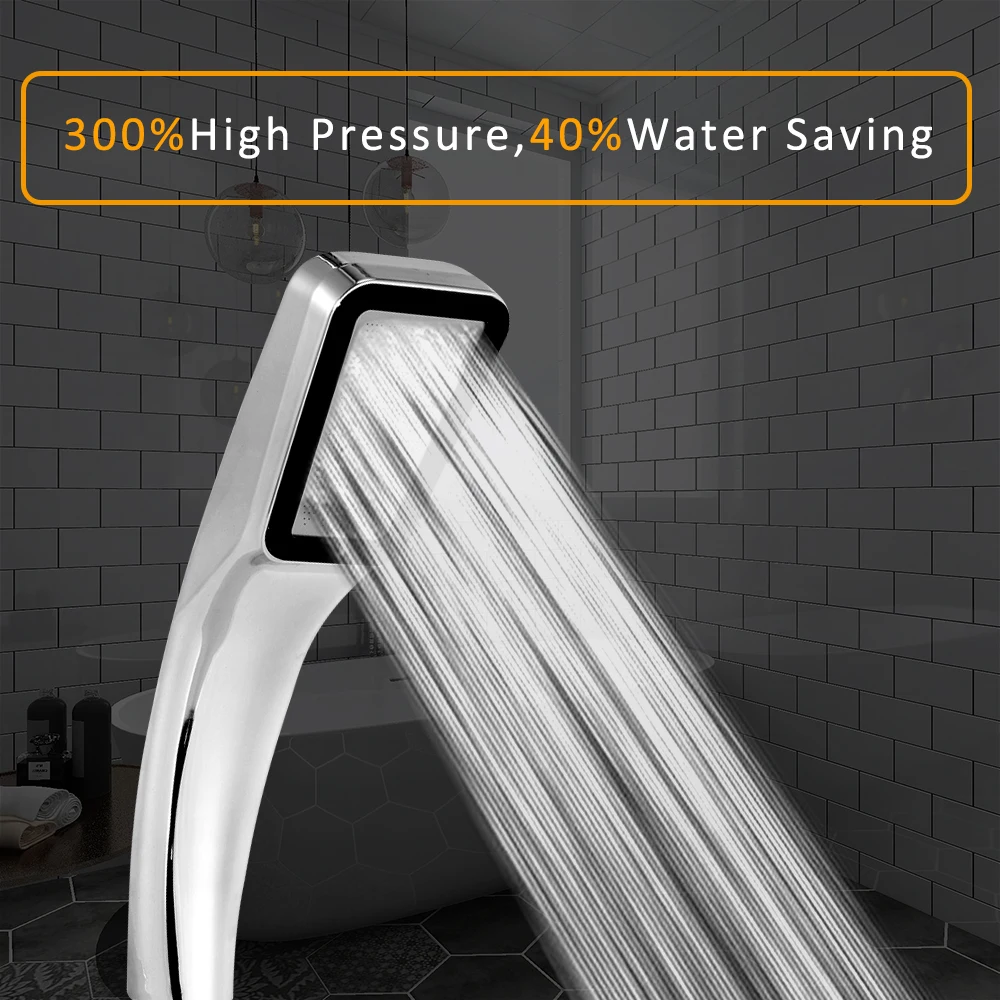 

Shower Head High Pressure 300 Hole Pressurized Water Saving Showerhead Bathroom Sprayer Hand Water Booster Bathroom Accessories