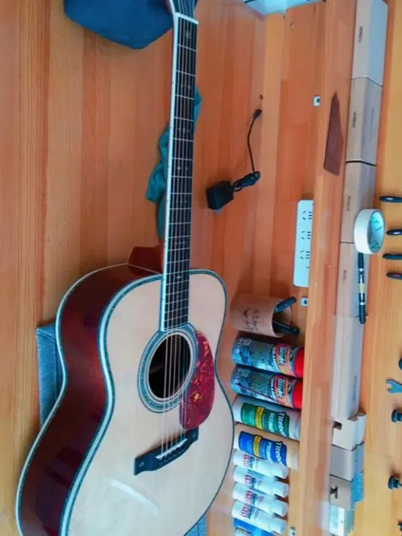 

free shipping AAAA all solid cocobolo wood guitar nitro finishing OM guitar upgrade X bracing handmade custom OM acoustic guitar