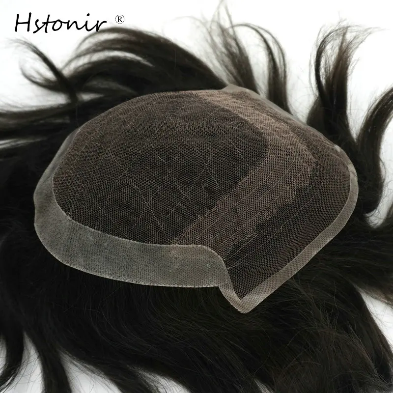 Hstonir Men Straight Toupee Natural Looking Indian Remy Hair Swiss Lace Frontal With Clear Poly Back Q6-D Human Men Hair H065
Hstonir Men Straight Toupee Natural Looking Indian Remy Hair Swiss Lace Frontal With Clear Poly Back Q6-D Human Men Hair H065
