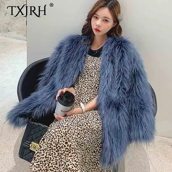 TXJRH Korea Style Hairy Shaggy Faux Fox Fur Coat Stylish Women Long Sleeve Winter Thick Keep Warm Jacket Outerwear Tops 3 Colors
TXJRH Korea Style Hairy Shaggy Faux Fox Fur Coat Stylish Women Long Sleeve Winter Thick Keep Warm Jacket Outerwear Tops 3 Colors