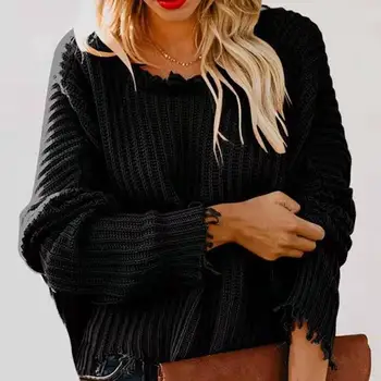 2019 Women Sexy Solid Lantern Sleeve Sweater Loose Tassel Pullovers Party Deep V Neck Plus Size Sweater
2019 Women Sexy Solid Lantern Sleeve Sweater Loose Tassel Pullovers Party Deep V Neck Plus Size Sweater