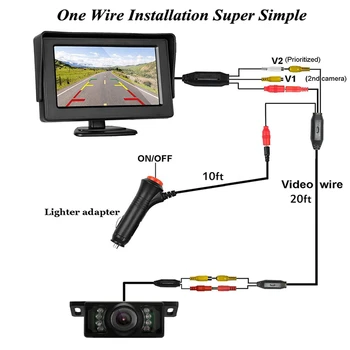 SHENGTU Backup Camera and 4.3'' LCD Monitor One Power Kit for Cars Easy Installation Driving/Reversing Parking Asistance System
SHENGTU Backup Camera and 4.3'' LCD Monitor One Power Kit for Cars Easy Installation Driving/Reversing Parking Asistance System