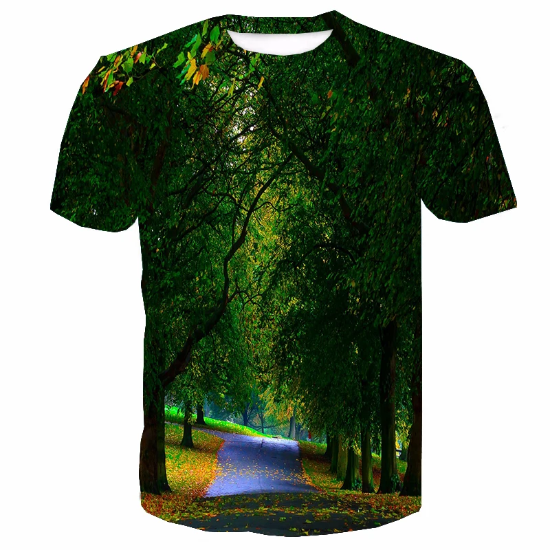 UNEY Tree T-Shirt Short Sleeve Road Tops Tees 3D Pattern Shirt Men/Woman Shirt Spring Green Tees Cool Round neck 2020 Summer
UNEY Tree T-Shirt Short Sleeve Road Tops Tees 3D Pattern Shirt Men/Woman Shirt Spring Green Tees Cool Round neck 2020 Summer