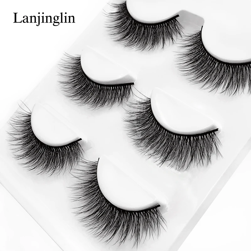 Faux Cils 3 Pairs False Eyelashes Soft Natural Long Wispy Fluffy 3D Mink Lashes Handmade Makeup Tool Extension Fake Eye Lashes 18 H1e7d60ecc8e440c38ffebcef2583dd1a5