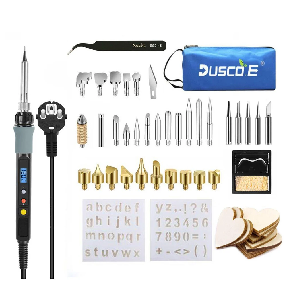Engraving Pen Wood Burning Kit Electric Soldering Iron Carving Pyrography Pen Set Adjustable Temperature Welding Tool
Engraving Pen Wood Burning Kit Electric Soldering Iron Carving Pyrography Pen Set Adjustable Temperature Welding Tool