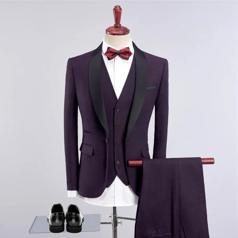 High quality men solid color suit set 3 piece set Slim business gentleman professional tooling dress wedding banquet host dress
High quality men solid color suit set 3 piece set Slim business gentleman professional tooling dress wedding banquet host dress