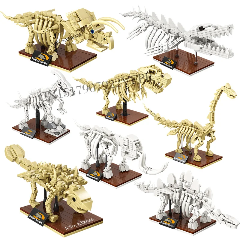 2020 Dinosaur Fossil Tyrannosaurus Rex Velociraptor Triceratops Skull Model compatible lepining Building Block Assembly Toys
2020 Dinosaur Fossil Tyrannosaurus Rex Velociraptor Triceratops Skull Model compatible lepining Building Block Assembly Toys