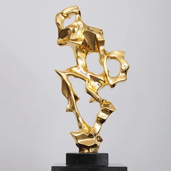 Modern Plating Gold Abstract Irregular Geometric Hollow Statue Home Crafts Room Decor Objects Office Abstract Marble Sculpture
Modern Plating Gold Abstract Irregular Geometric Hollow Statue Home Crafts Room Decor Objects Office Abstract Marble Sculpture