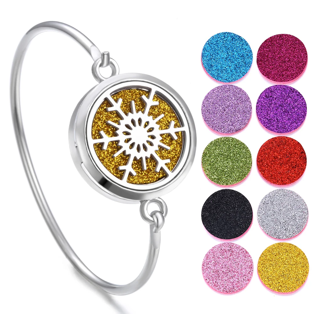 New Aromatherapy Jewelry Snowflake Aroma Diffuser Bracelet Bangle Stainless Steel Lockets Diffuser Bracelet Christmas Gift
New Aromatherapy Jewelry Snowflake Aroma Diffuser Bracelet Bangle Stainless Steel Lockets Diffuser Bracelet Christmas Gift