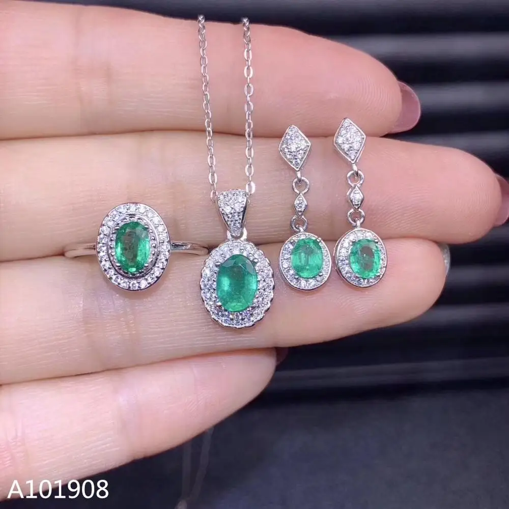 KJJEAXCMY Boutique Jewelry 925 Sterling Silver Inlaid Natural Emerald Ring Necklace Earrings Women's Miss Suit Support Detection
KJJEAXCMY Boutique Jewelry 925 Sterling Silver Inlaid Natural Emerald Ring Necklace Earrings Women's Miss Suit Support Detection