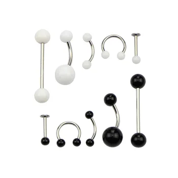 

19pcs Tongue Ring Nose Eyebrow Lips Septum Forceps Piercing Needles Body Jewelry Body Piercing Jewellery Kits Sets