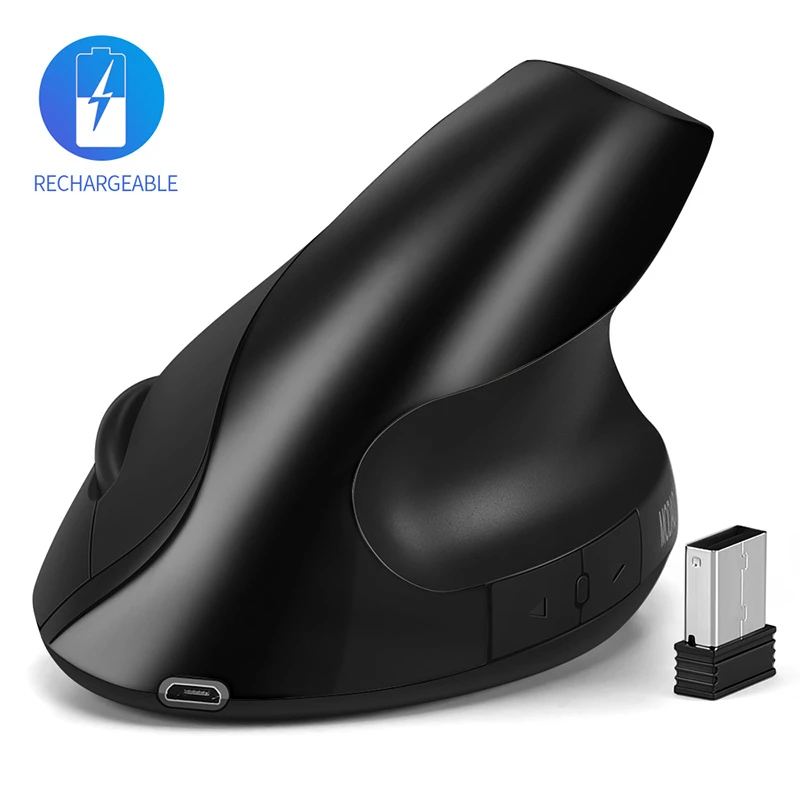 SeenDa Rechargeable 2.4G Mouse Wireless Mouse High Precision Ergonomic Optical Mice with Adjustable DPI 800/ 1200/ 1600
SeenDa Rechargeable 2.4G Mouse Wireless Mouse High Precision Ergonomic Optical Mice with Adjustable DPI 800/ 1200/ 1600