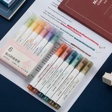 6 pcs/set Morandi Colors Fluorescent Pen Retro Macaron Art marker Highlighter Pens for Journal Painting Stationery Supplies
6 pcs/set Morandi Colors Fluorescent Pen Retro Macaron Art marker Highlighter Pens for Journal Painting Stationery Supplies