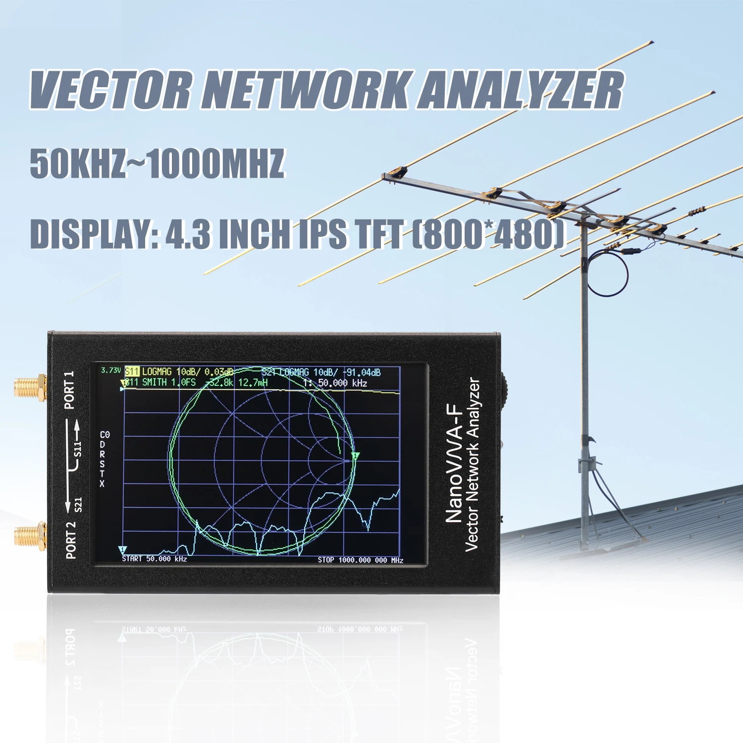 NanoVNA-F Vector Network Analyzer SWR Meter 4.3Inch IPS TFT Digital Display Touching Screen Shortwave MF HF VHF Antenna Analyzer
NanoVNA-F Vector Network Analyzer SWR Meter 4.3Inch IPS TFT Digital Display Touching Screen Shortwave MF HF VHF Antenna Analyzer