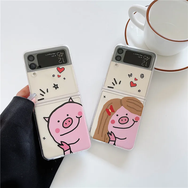 Korean Cute Cartoon Piggy Phone Cases for Samsung Galaxy Z Flip 3 Clear PC Hard Cover Case for Samsung Z Flip3 ZFlip3 ZFlip 3
Korean Cute Cartoon Piggy Phone Cases for Samsung Galaxy Z Flip 3 Clear PC Hard Cover Case for Samsung Z Flip3 ZFlip3 ZFlip 3