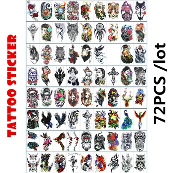 Nu-TATY 72 pcs/LOT Temporary Tattoo Body Art Arm Flash Tattoo Stickers 12*20cm Waterproof Tatto Henna Fake Tatoo
Nu-TATY 72 pcs/LOT Temporary Tattoo Body Art Arm Flash Tattoo Stickers 12*20cm Waterproof Tatto Henna Fake Tatoo