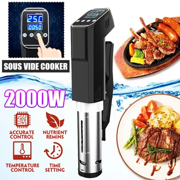 2000W 15L Vacuum Slow Sous Vide Food Cooker Powerful Immersion Circulator Machine LCD Digital Timer Display Stainless Steel
2000W 15L Vacuum Slow Sous Vide Food Cooker Powerful Immersion Circulator Machine LCD Digital Timer Display Stainless Steel