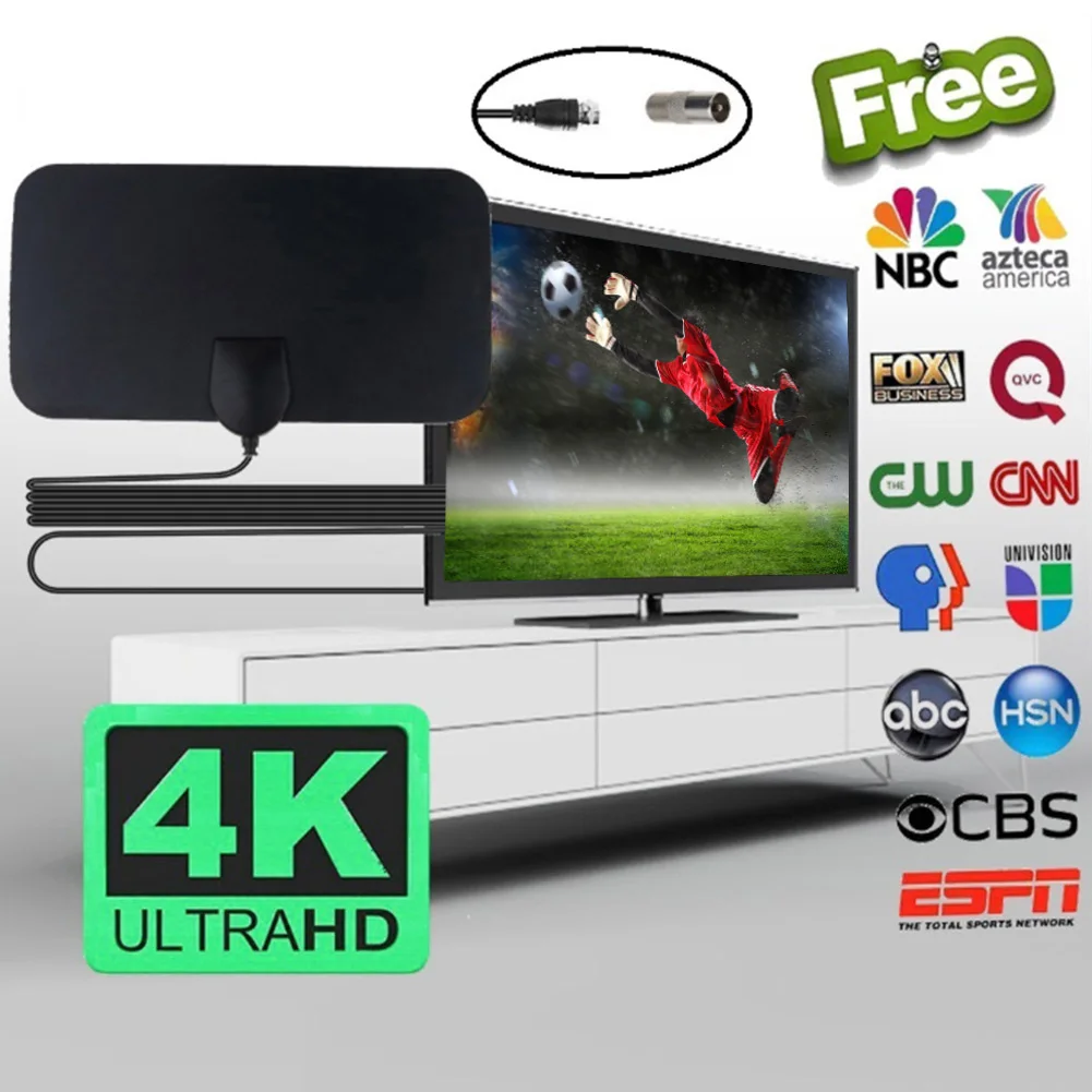HDTV Antenna Mini HD Digital Antenna DVB-T2 50 Mile Range Ultra-Long Receiving Distance Wide Working Range A Set Of Packaging
HDTV Antenna Mini HD Digital Antenna DVB-T2 50 Mile Range Ultra-Long Receiving Distance Wide Working Range A Set Of Packaging