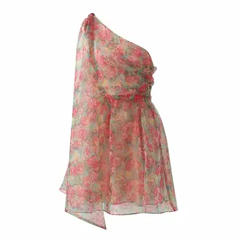 2019 women floral print mini dress ladies single shoulder side zipper vestidos bowknot casual sleeveless organza dresses DS2763
2019 women floral print mini dress ladies single shoulder side zipper vestidos bowknot casual sleeveless organza dresses DS2763