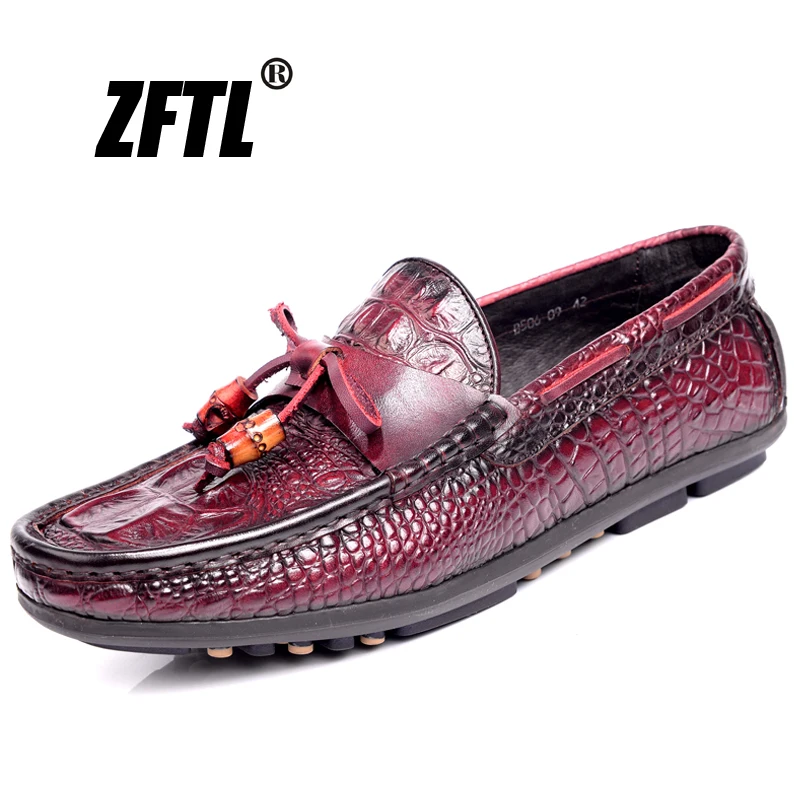 ZFTL NEW men's loafers man Genuine Leather casual shoes Crocodile pattern Comfortable lazy shoes male Driving boat shoes 178
ZFTL NEW men's loafers man Genuine Leather casual shoes Crocodile pattern Comfortable lazy shoes male Driving boat shoes 178