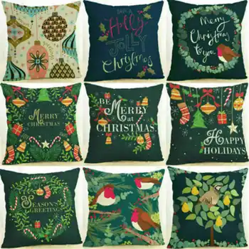 Wreath Christmas Pillowcase Pattern Cotton Linen Pillowcase Sofa Waist Cushion Cover 18'' for Home Office Room Decor
Wreath Christmas Pillowcase Pattern Cotton Linen Pillowcase Sofa Waist Cushion Cover 18'' for Home Office Room Decor