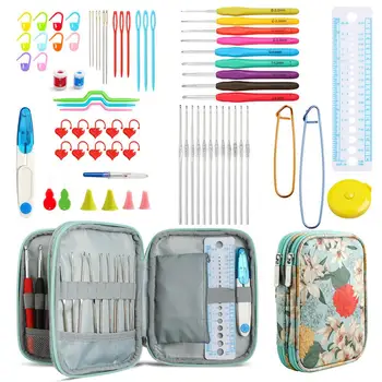 71PCS Crochet Hook Set With Storage Bag Crochet Kits With 9pcs 2mm-6mm Ergonomic Soft Grip Crochet Hooks And Accessories
71PCS Crochet Hook Set With Storage Bag Crochet Kits With 9pcs 2mm-6mm Ergonomic Soft Grip Crochet Hooks And Accessories