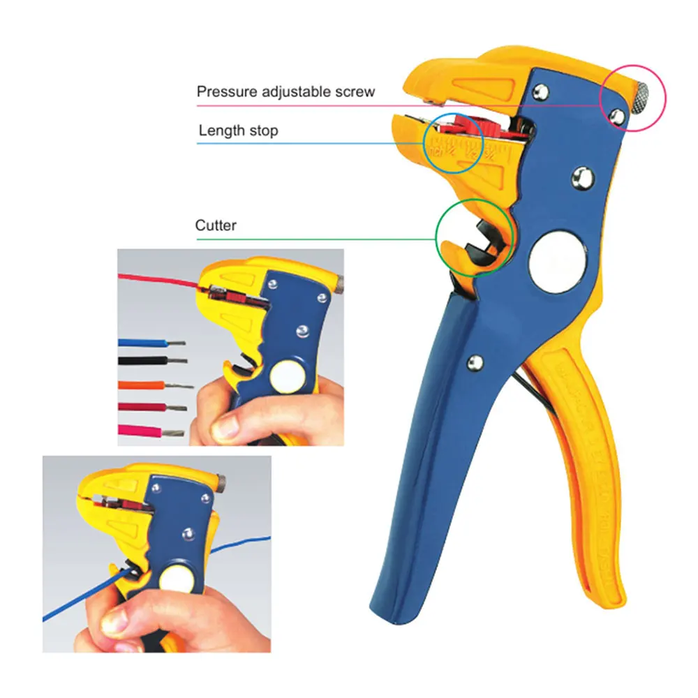 Automatic Wire Strippers Professional Hand Tool for Cable Stripping Adjustable Stripping and Cutting Range 0.25-6.0mm²
Automatic Wire Strippers Professional Hand Tool for Cable Stripping Adjustable Stripping and Cutting Range 0.25-6.0mm²