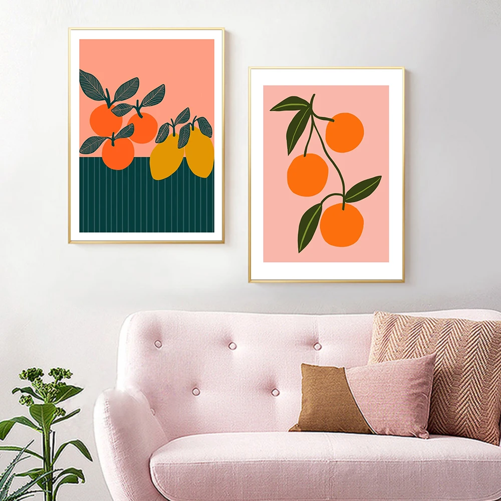 

Fruit Orange Mango Citrus Summer Poster Canvas Painting Mural Living Room Nordic Decoration Home Art