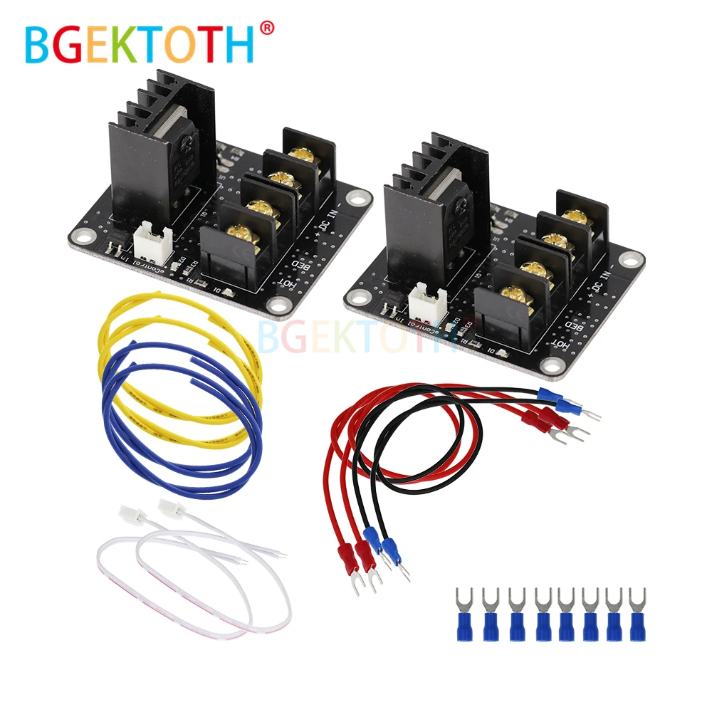 2Pcs 3D Printer Heated Bed Power Module High Current 210A MOSFET Upgrade RAMPS 1.4 With Cable 
2Pcs 3D Printer Heated Bed Power Module High Current 210A MOSFET Upgrade RAMPS 1.4 With Cable