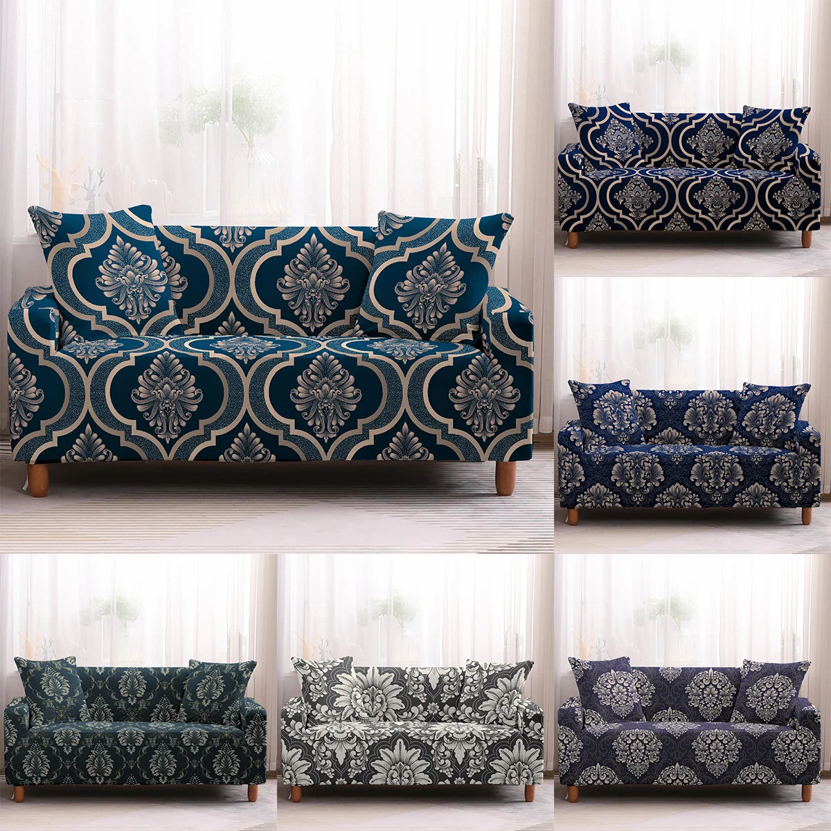 Luxury Pattern Stretch Sofa Cover for Living Room Universal Sectional Couch Slipcover Elastic Sofa Cover 1/2/3/4 Seater
Luxury Pattern Stretch Sofa Cover for Living Room Universal Sectional Couch Slipcover Elastic Sofa Cover 1/2/3/4 Seater